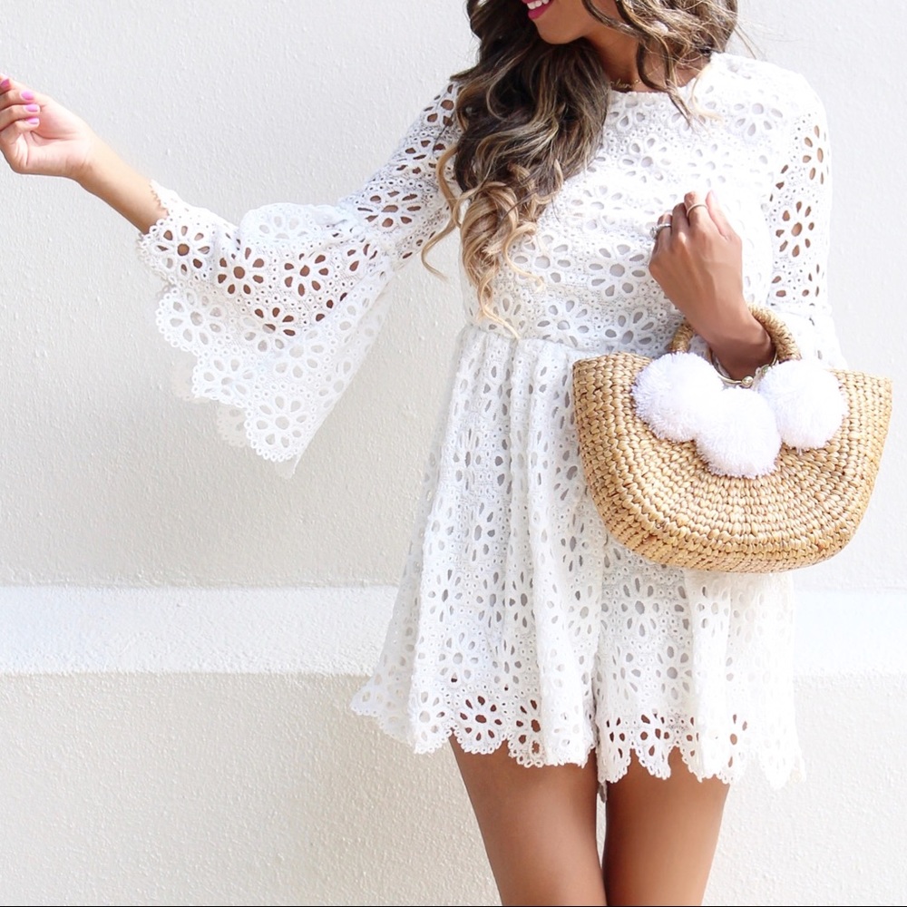 White lace romper